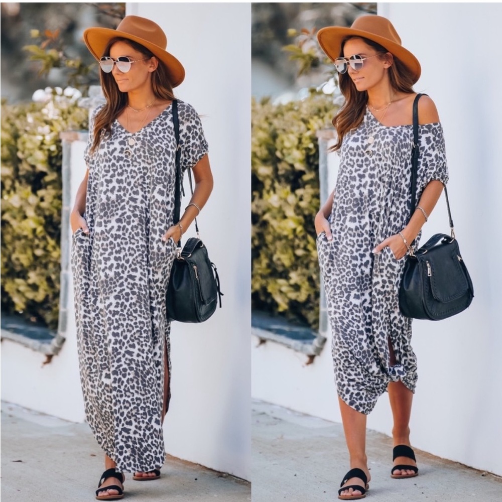 VICI Leopard Print V-Neck Dress‎ size Small